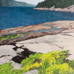 Traverse de Tadoussac - Oeuvre à l'huile sur toile de l'artiste peintre Julie Desmarais