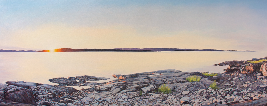 Read more about the article Le soleil disparait à l’horizon (Pointe Taché, Kamouraska, QC)          2025