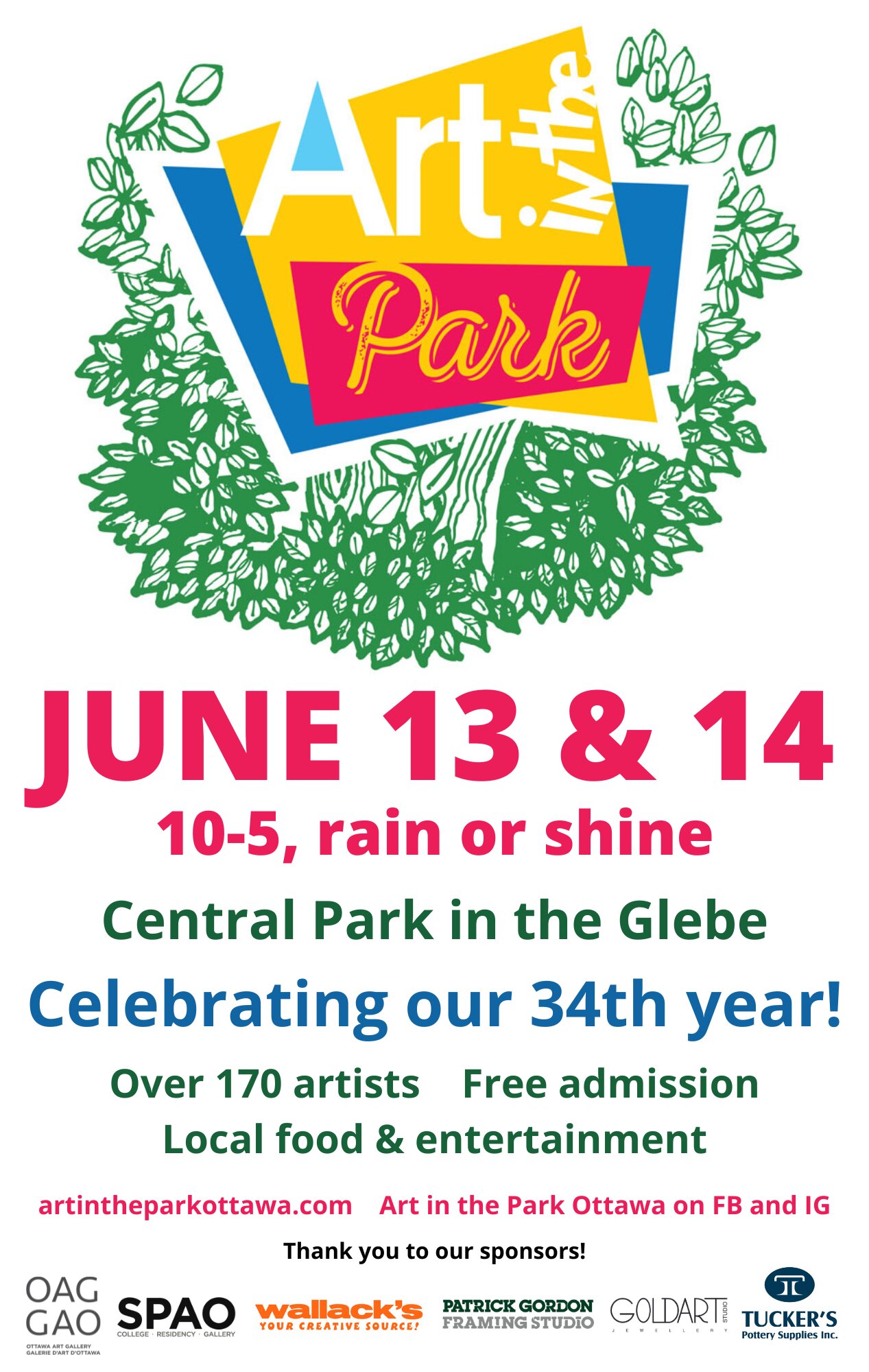 Read more about the article 2026 – Art in the Park – Ottawa – June 13-14