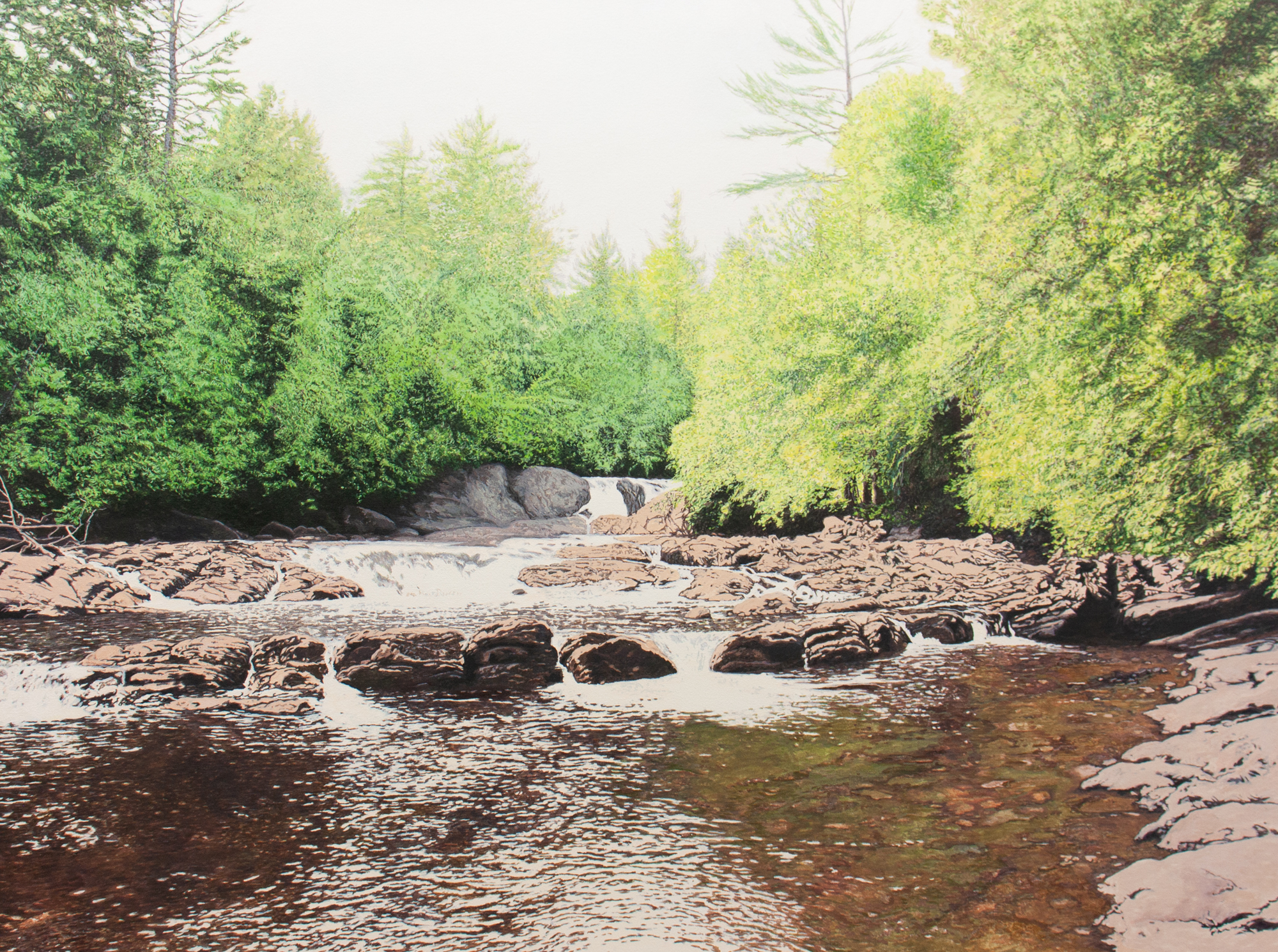 Après-midi aux Chutes des Saint-Ursule (Saint-Ursule, Mauricie, QC). Peinture à l'huile sur toile de l'artiste Julie Desmarais. Peinture à l'huile sur toile de l'artiste Julie Desmarais. Après-midi aux Chutes des Saint-Ursule (Saint-Ursule, Mauricie, QC).